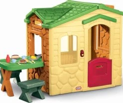 Little Tikes Σπίτι Με Τραπέζι Πικ Νικ Natural (172298)