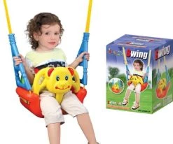Blue Toys Κούνια Swing Κρεμαστή Με Προστατευτική Μπάρα Λιονταράκι (MKJ187405)