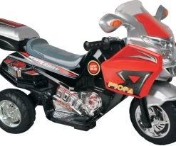 MG Toys Μπαταριοκινητη Mg Μηχανη 6 Volt Μαυρο Με Κοκκινο Χρωμα Για Παιδια (412156)