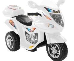 MG Toys Μπαταριοκινητη Μηχανη Mini Motorcycle 6 Volt Ασπρη Για Παιδια (412187)