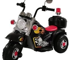 MG Toys Μπαταριοκίνητη Μηχανή 6V Μαύρη Για Παιδιά (412220)