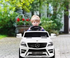 MG Toys Τηλεκατευθυνόμενο Μπαταριοκίνητο Mercedes Benz ML350 Licenced 12V4,5Ah Λευκό (412223) -Ηλεκτροκίνητα Κατάστημα 412223 4