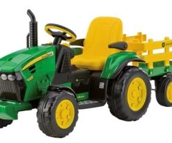 Peg Perego John Deere Ground Force Τρακτερ Με Καροτσα 12 Volt (OR0047)