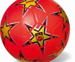 Star Μπαλα Ποδοσφαιρου Νο5 Κοκκινη Με Χρυσομαυρο Αστερι 23Cm (913)