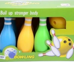 Blue Toys Bowling Set Με 6 Πολύχρωμες Κορίνες Και 1 Μπάλα (MKF023043)